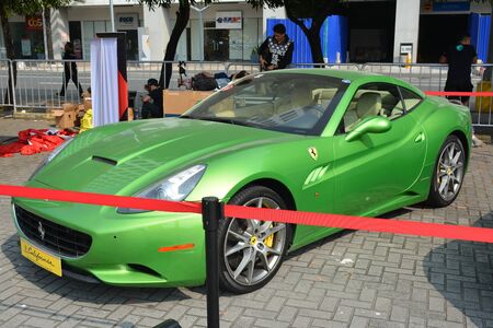 PASAY, PH - DEC. 7: Ferrari California at Bumper to Bumper 15 car show on December 7, 2019 in Mall of Asia Concert Grounds, Pasay, Philippines.