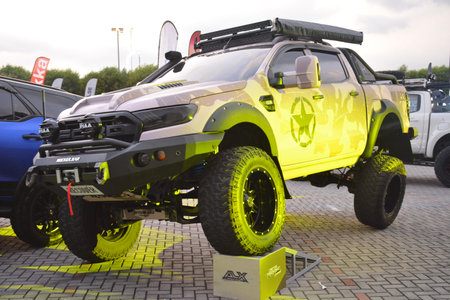 PASAY, PH - DEC. 7: Ford Ranger Raptor pick up at Bumper to Bumper 15 car show on December 7, 2019...