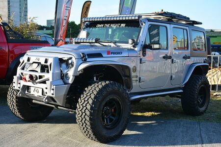 PASIG, PH - FEB. 1: Jeep Wrangler at Love, Cars, Babes 6 on February 1, 2020 in Metrotent Convention Center, Pasig, Philippines.のeditorial素材