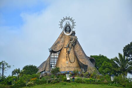 RIZAL, PH - DEC. 21: Regina Rica Rosarii statue facade on December 21, 2019 in Tanay, Rizal, Philippines.のeditorial素材