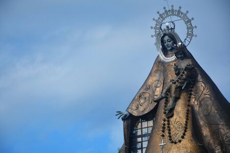 RIZAL, PH - DEC. 21: Regina Rica Rosarii statue facade on December 21, 2019 in Tanay, Rizal, Philippines.のeditorial素材