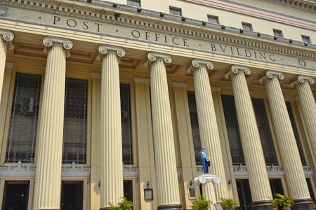 MANILA, PH - OCT. 5: Manila Central Post Office or also known as Post Office Building facade on...