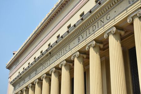 MANILA, PH - OCT. 5: Manila Central Post Office or also known as Post Office Building facade on October 5, 2019 in Manila, Philippines.のeditorial素材
