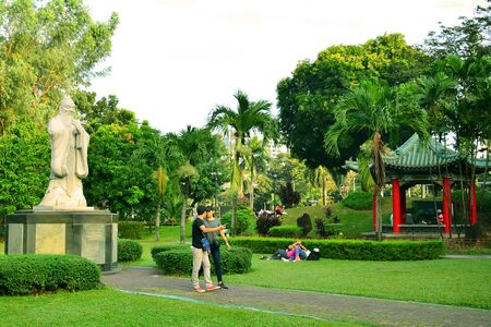 MANILA, PH - DEC. 29: Chinese Garden inside Rizal Park on December 29, 2016 in Roxas Boulevard, Manila. Rizal Park is one of the major tourist attractions and favorite leisure spot of Manila.のeditorial素材