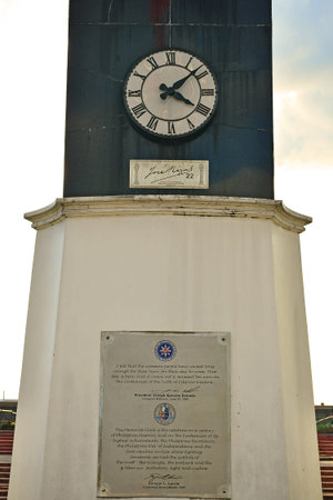 MANILA, PH-DEC. 29: The Centennial or Memorial Clock on December 29, 2016 in Manila, Philippines....