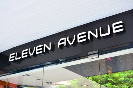 BANGKOK, TH - DEC 14: Eleven Avenue hotel signage on December 14, 2016 in Bangkok, Thailand.