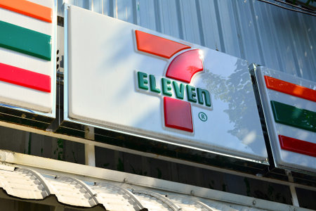 BANGKOK, TH - DEC 13: 7 Eleven convenience store facade at Dusit Zoo on December 13, 2016 in Khao...