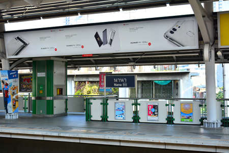 BANGKOK, TH - DEC 11: Bangkok Mass Transit System Nana Station on December 11, 2016 in Bangkok, Thailand. Bangkok Mass Transit System or Skytrain is an elevated rapid transit system in Thailand.のeditorial素材