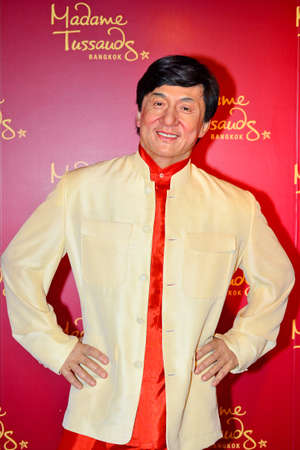 BANGKOK, TH - DEC 13: Jacky Chan wax figure at Madame Tussauds on December 13, 2016 in Bangkok, Thailand.のeditorial素材