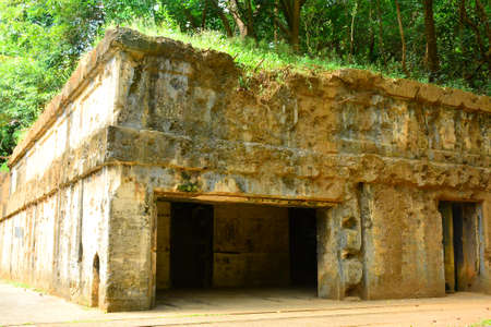 CAVITE, PH - DEC. 3: Battery Way facade at Corregidor island on December 3, 2016 in Cavite, Philippines. Corregidor is an island located at the entrance of Manila Bay.のeditorial素材