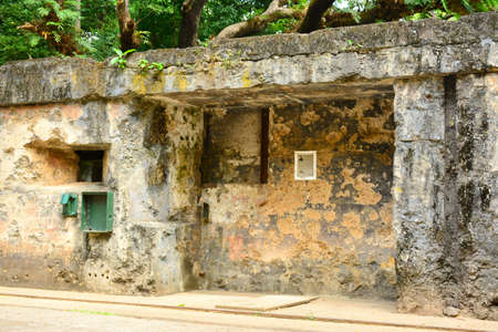 CAVITE, PH - DEC. 3: Battery Way facade at Corregidor island on December 3, 2016 in Cavite, Philippines. Corregidor is an island located at the entrance of Manila Bay.のeditorial素材