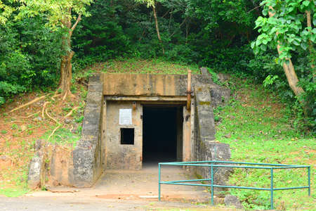 CAVITE, PH - DEC. 3: Battery Hearn tunnel facade at Corregidor island on December 3, 2016 in Cavite, Philippines. Corregidor is an island located at the entrance of Manila Bay.のeditorial素材