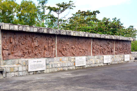 CAVITE, PH - DEC. 3: Filipino Heroes Memorial monument at Corregidor island on December 3, 2016 in Cavite, Philippines. Corregidor is an island located at the entrance of Manila Bay.のeditorial素材