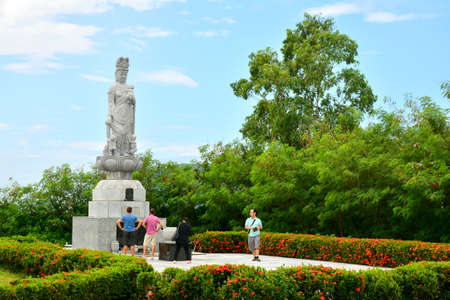 CAVITE, PH - DEC. 3: Japanese garden of peace Kan-non statue at Corregidor island on December 3, 2016 in Cavite, Philippines. Corregidor is an island located at the entrance of Manila Bay.のeditorial素材