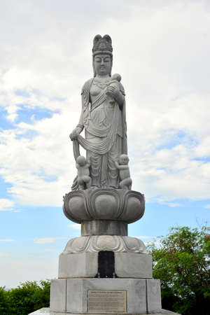 CAVITE, PH - DEC. 3: Japanese garden of peace Kan-non statue at Corregidor island on December 3, 2016 in Cavite, Philippines. Corregidor is an island located at the entrance of Manila Bay.のeditorial素材