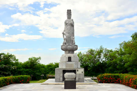 CAVITE, PH - DEC. 3: Japanese garden of peace Kan-non statue at Corregidor island on December 3, 2016 in Cavite, Philippines. Corregidor is an island located at the entrance of Manila Bay.のeditorial素材