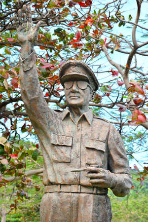 CAVITE, PH - DEC. 3: General Douglas MacArthur statue at Corregidor island on December 3, 2016 in Cavite, Philippines. Corregidor is an island located at the entrance of Manila Bay.のeditorial素材