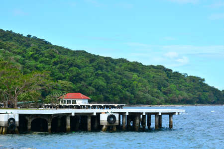 CAVITE, PH - DEC. 3: Corregidor island boat dock on December 3, 2016 in Cavite, Philippines. Corregidor is an island located at the entrance of Manila Bay.のeditorial素材