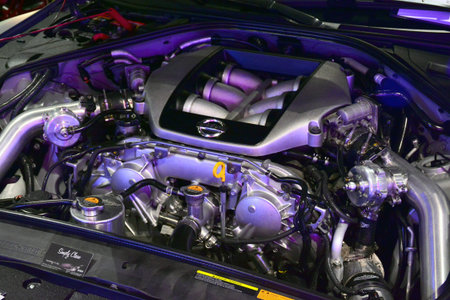 PASAY, PH - NOV. 6: Nissan GTR engine at Manila Auto Salon on November 6, 2016 in SMX Convention...