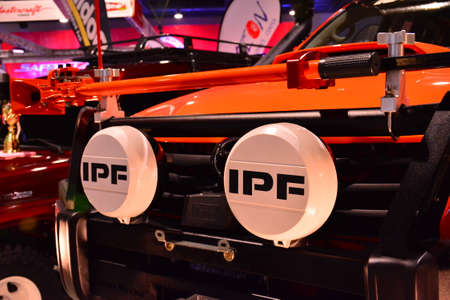 PASAY, PH - NOV. 6: Toyota Hilux pick up at Manila Auto Salon on November 6, 2016 in SMX Convention Center, Pasay, Philippines.のeditorial素材