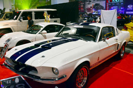 PASAY, PH - NOV. 6: Ford Mustang Shelby GT 500 at Manila Auto Salon on November 6, 2016 in SMX Convention Center, Pasay, Philippines.のeditorial素材