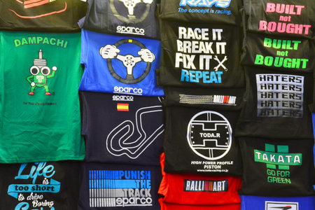 PASAY, PH - NOV. 6: Shirt displays at Manila Auto Salon on November 6, 2016 in SMX Convention...