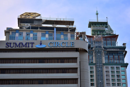 CEBU, PH - OCT 8: Summit Circle hotel facade on October 8, 2016 in Cebu, Philippines.