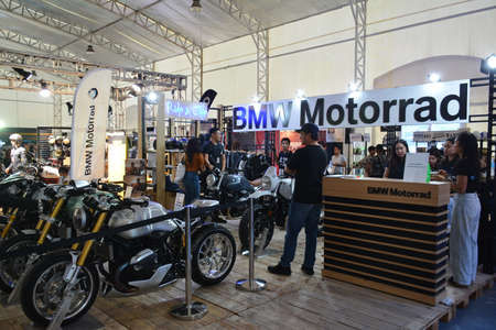 PASIG, PH - MAR. 7: BMW Motorrad booth at 2nd Ride Ph on March 7, 2020 in Pasig, Philippines. Ride Ph is a motorcycle exhibit in the Philippines.のeditorial素材