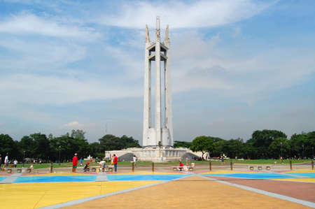 QUEZON CITY, PH-OCT 4: Quezon Memorial Circle Shrine on October 4, 2015 in Quezon City, Philippines. The Quezon Memorial Circle is a national park and shrine located in Philippines.のeditorial素材