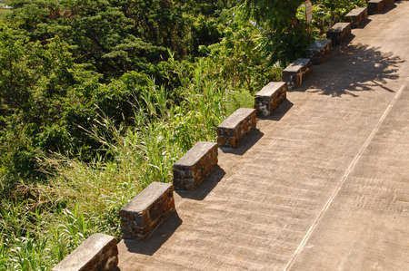 RIZAL, PH - MAY 14: Concrete road on May 14, 2011 in Antipolo, Rizal, Philippines.のeditorial素材