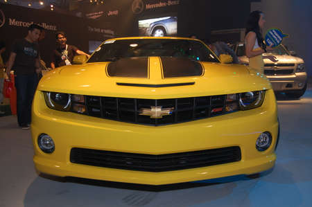 PASAY, PH - AUG. 19: Chevrolet Camaro at 3rd Philippine International Motor Show on August 19, 2010 in World Trade Center Metro Manila, Pasay, Phillippines.のeditorial素材