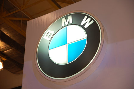 PASAY, PH - APR. 1: BMW signage at 8th Manila International Auto Show on April 1, 2012 in World...