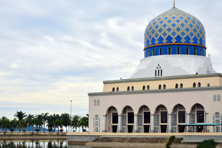 KOTA KINABALU, MY - JUNE 21: Masjid Bandaraya Kota Kinabalu Mosque facade on June 21, 2016 in Kota...