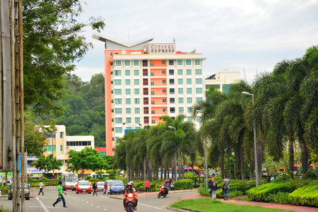 KOTA KINABALU, MY - JUNE 21: Cititel Express hotel facade on June 21, 2016 in Kota Kinabalu,...