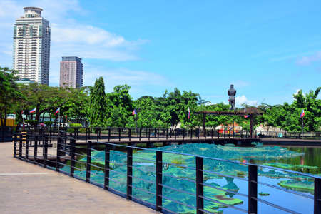 MANILA, PH - JULY 6: Relief map of the Philippine islands at Rizal park on July 6, 2016 in Manila, Philippines.のeditorial素材