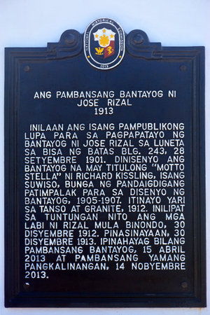MANILA, PH - JULY 6: Message marker at Rizal park on July 6, 2016 in Manila, Philippines.