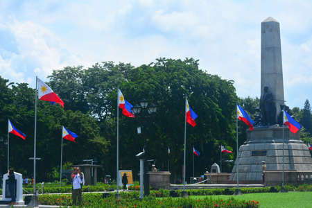 MANILA, PH - JULY 6: Rizal Park statue on July 6, 2016 in Manila, Philippines.のeditorial素材