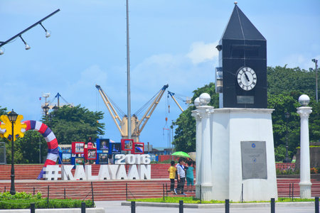 MANILA, PH - JULY 6: Centennial or Memorial clock on July 6, 2016 in Manila, Philippines.
