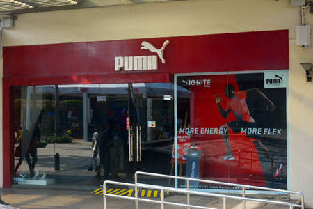 TAGUIG, PH - OCT. 1: Puma facade on October 1, 2016 in Taguig, Philippines. Puma is a German multinational company that designs and manufactures athletic and casual footwear, apparel and accessories.のeditorial素材