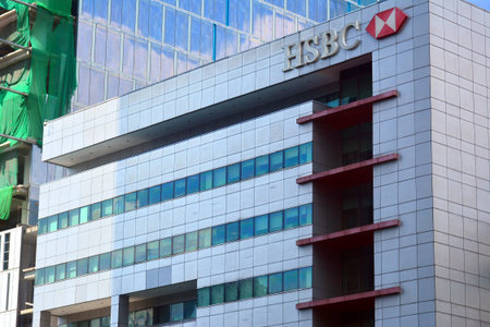 TAGUIG, PH- OCT. 1: HSBC (Hong Kong Shanghai Banking Corporation) bank facade on October 1, 2016 in...