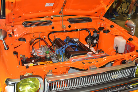 PASAY, PH - JULY 28: Toyota corolla coupe engine at Bumper to Bumper Prime car show on July 28, 2019...