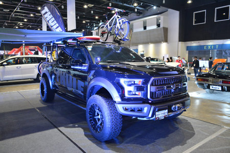 PASAY, PH - JULY 28: Ford raptor pick up at Bumper to Bumper Prime car show on July 28, 2019 in...