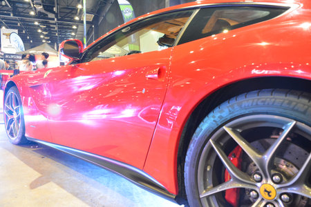 PASAY, PH - JULY 28: Ferrari california at Bumper to Bumper Prime car show on July 28, 2019 in Pasay, Philippines. Bumper to Bumper is an car show featuring aftermarket cars.のeditorial素材