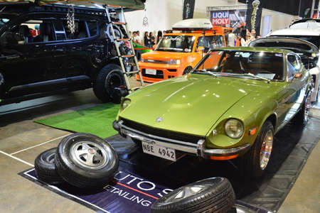 PASAY, PH - JULY 28: Datsun 240z at Bumper to Bumper Prime car show on July 28, 2019 in Pasay, Philippines. Bumper to Bumper is an car show featuring aftermarket cars.のeditorial素材