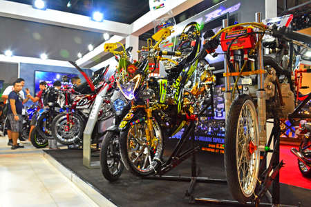 PASAY, PH - APR 23: Motorcycle displays at Trans Sport Show on April 23, 2017 in Pasay, Philippines. のeditorial素材