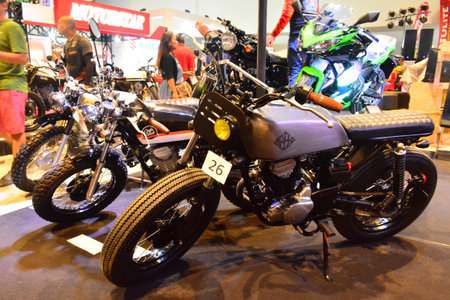 PASAY, PH - APR 23: Kawasaki motorcycle at Trans Sport Show on April 23, 2017 in Pasay,...