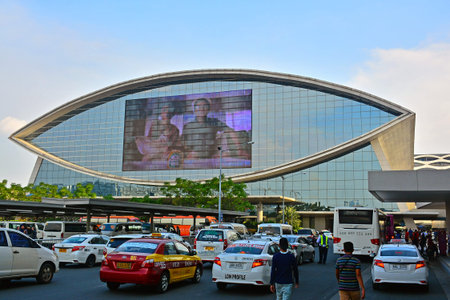 PASAY, PH - APR 23: Mall of Asia Arena facade on April 23, 2017 in Pasay, Philippines. Mall of Asia...