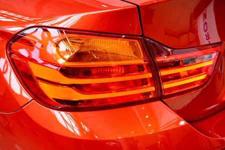 PASAY, PH - NOV 30 - BMW M4 brake light at Manila Auto Salon car show on November 30, 2017 in Pasay, Philippines.のeditorial素材