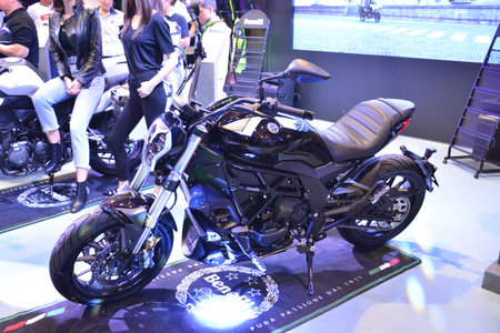 PASAY, PH - JUNE 16 -Â Benelli 502 motorcycle at Makina Moto show on June 16, 2019 in Pasay,...