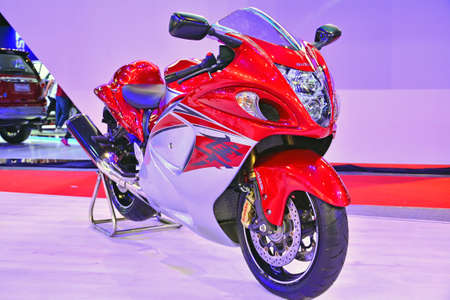 PASAY, PH - APRIL 7 - Suzuki Hayabusa motorcycle at Manila International Auto Show on April 7, 2018 in Pasay, Philippines.のeditorial素材